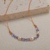 S925 Sterling Silver Natural Tanzanite Pearl Necklace Women'S French Light Luxury Exquisite Bracelet Bead Xiaohongshu Earrings