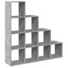Vidaxl Regał Przegroda, 4 Poziomy, Szarość Betonu, 131,5X29X131,5 Cm