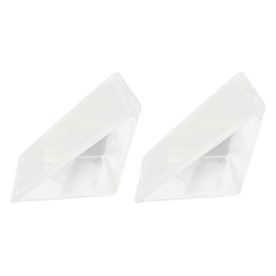 2PCS Triângulo Sanduíche Recipiente Transparente Lavável Multifuncional Sanduíche Estojo De Armazenamento