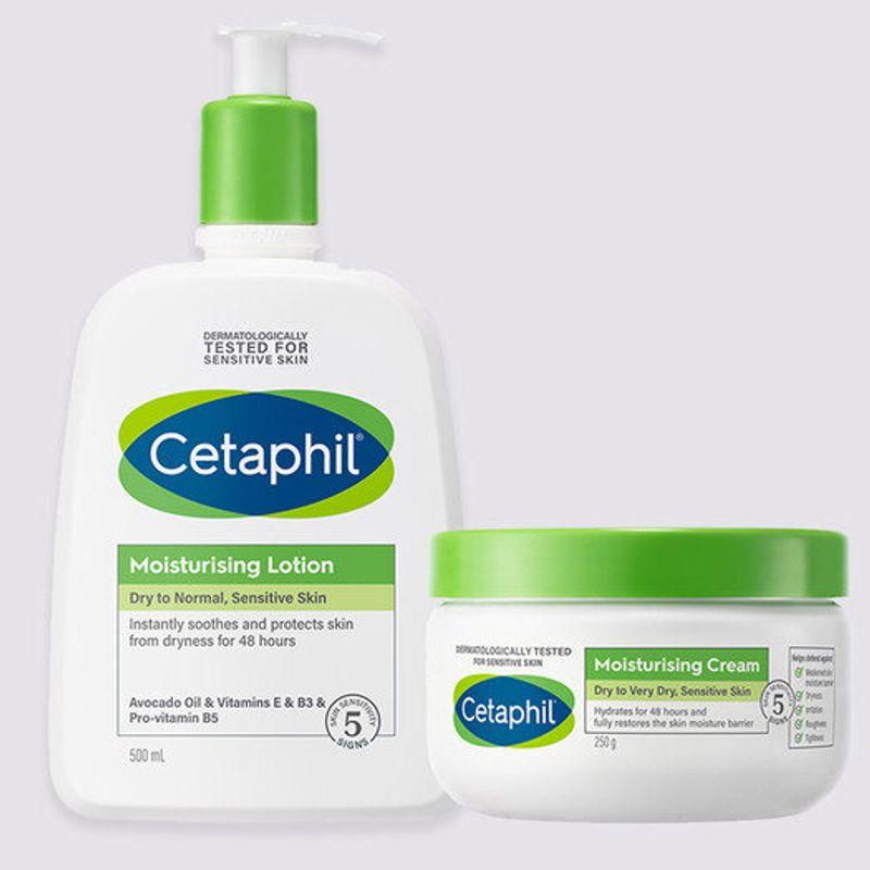 

Cetaphil Moisturizing Lotion 500ml + Cream 250g FREE