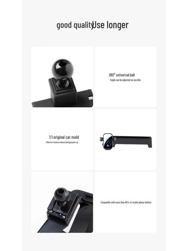 Tesla Model 3/Y Adjustable Silent Car Phone Holder