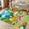 1pc Springtime Picnic Fun Carpet for Playroom Bedroom Living Room Sofa Home Decor,kids Game Area Rug Non-slip Floor Mat Y729104