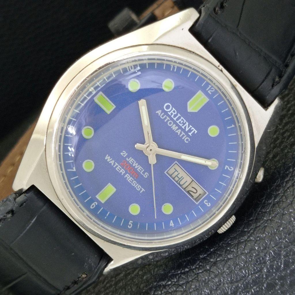 

ВИНТАЖНЫЕ МУЖСКИЕ ЧАСЫ ORIENT AUTOMATIC 46941 ЯПОНИЯ С СИНИМ ЦИФЕРБЛАТОМ a700680-5 R204-a700680