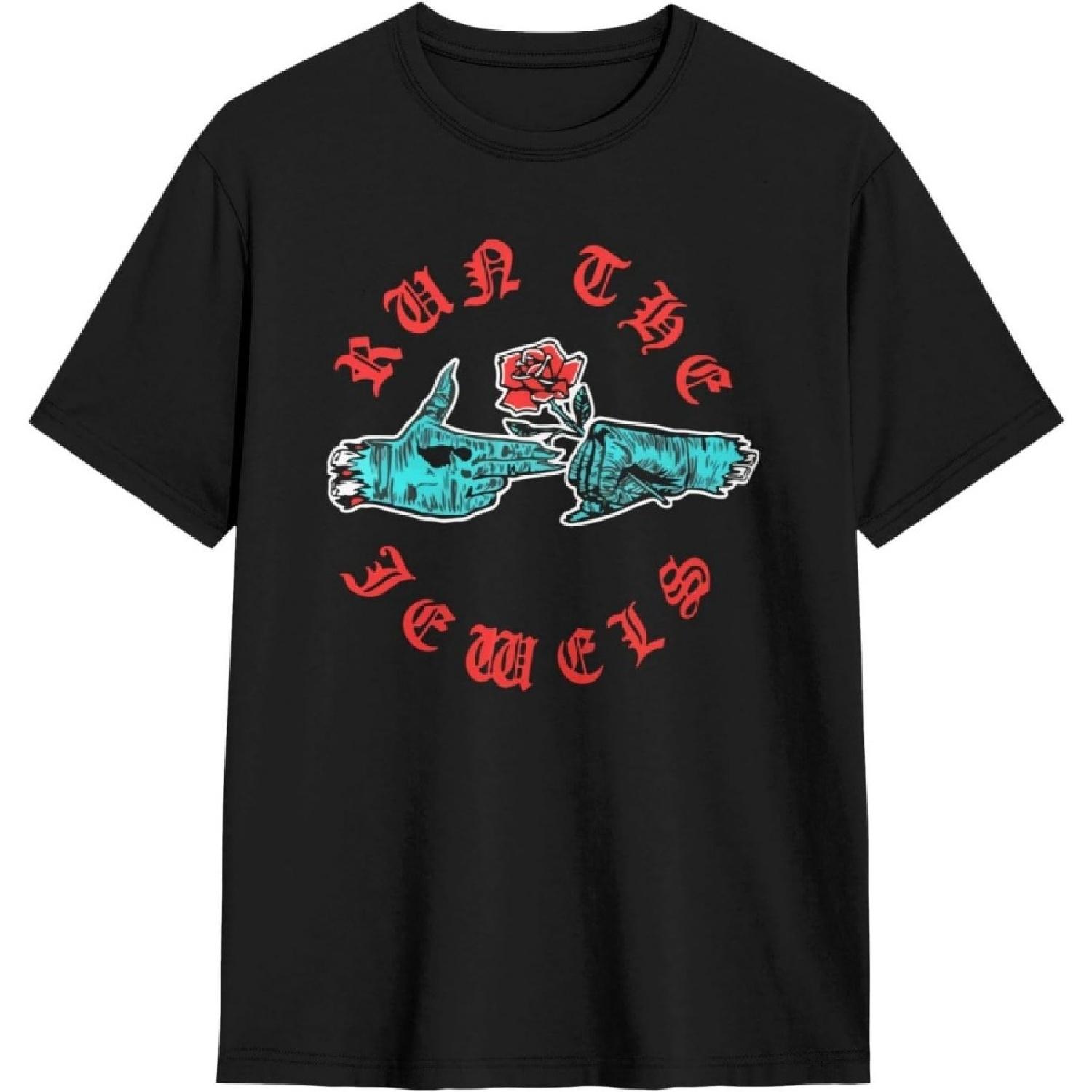 

JOISOMI Short Sleeve T-Shirt Run The Jewels Casual Shirts Crew Neck T-Shirt Athletic Shirts XXXXXL різнокольоровий