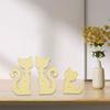 Cats Family Figurine Silicone Molds for Epoxy Resin Making Candle Soap Home Decoration Chocolate Molds Fondant Molds