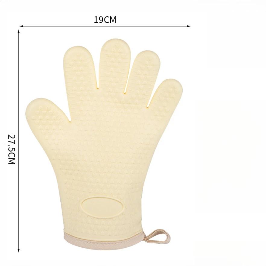 1 stücke BBQ Handschuhe Verdickt Silikon Handschuhe Hitzebeständig Mikrowelle Backen Handschuh Anti-slip Wärmedämmung Mitt