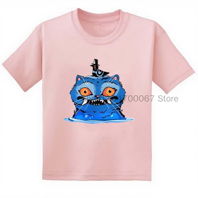 

Hot Movie Print Merch T-shirt for Children K-Pop Demon Hunters Tiger Print Fashion Tops Casual Girls Boys Movie T Shirt 170cm розовый