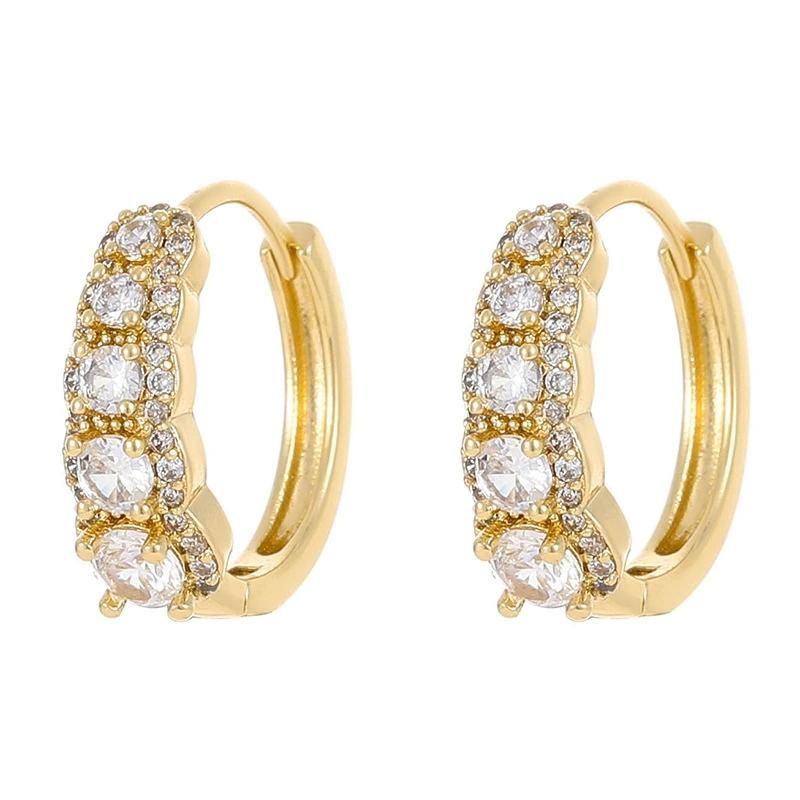 Mini Small Huggie Ear Bone Clip Ear Cuff Korean Fashion Gold Plated Triple Earring Set for Women for Gift