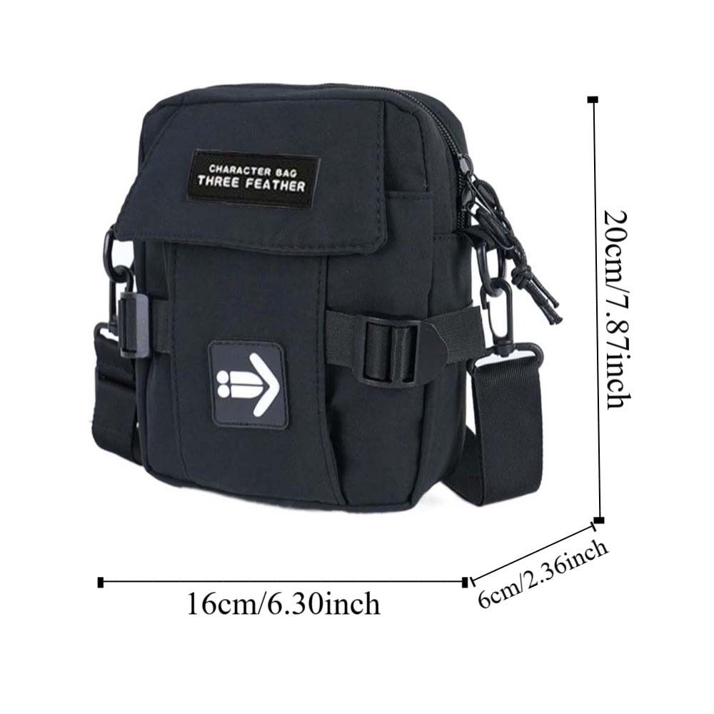 Large Capacity Messenger Crossbody Bag Korean Oxford Cloth Bag Simple Chest Bag  Unisex