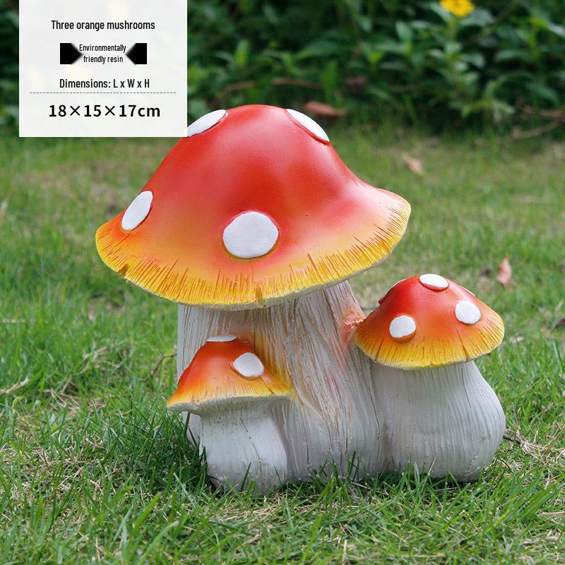 Resin Mushroom Ornaments for Outdoor Garden and Lawn Decor