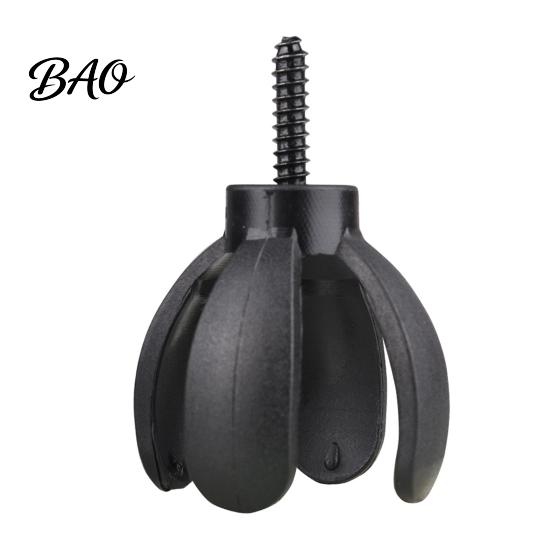 Putter Golf Ball Picker Mini Petal Retriever, 4-Prong Grabber Picker, Durable Retriever Grip Sucker Pickup Tool with Screw, Accessories Easy Install