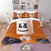 DJ Lovers Marshmello Hip Pop Music EDM Mosaic Bedding Set Single Twin Double Queen King Cal King Size Bed Linen Set