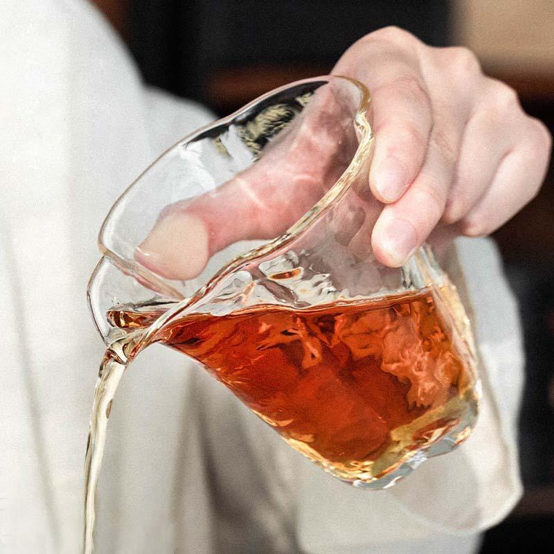 

Glass Tea Pitcher Heat Resistant Borosilicate Gongdao Cup Japanese Minimalist Tea Server Artisan Gongfu Tea Set