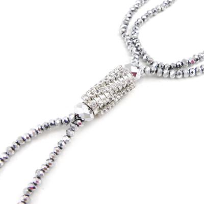 [I2674] - Silver 'Sissi' Designer Long Necklace