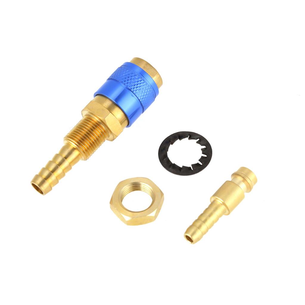 2Pcs 8mm Water Cooled & Gas Quick Connector Fittings for Mig TIG Welding Torch - M8 Hose Adapters
