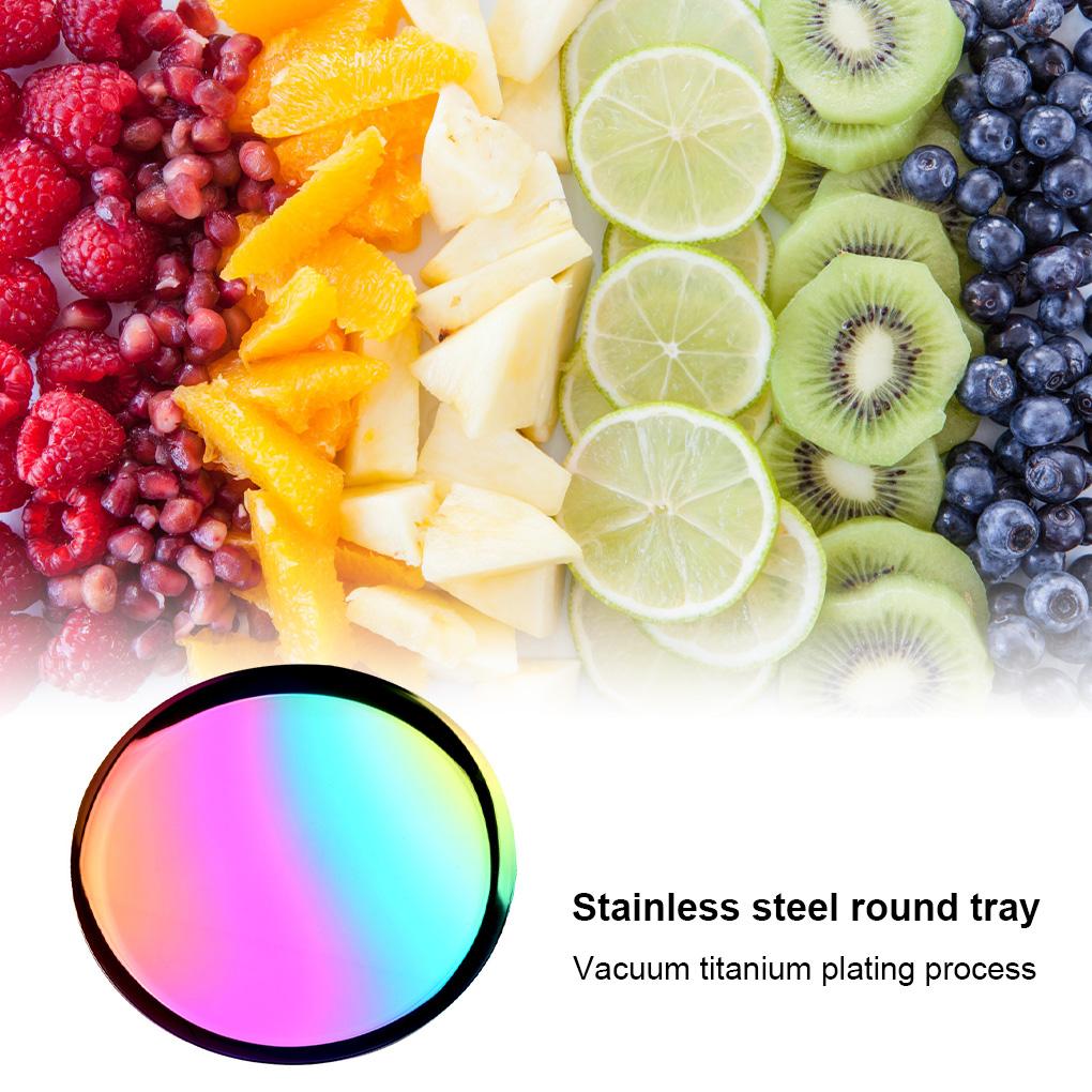 Jewelry Display Plate Earrings Bracelet Cosmetics Tray Fruit Dessert Storage Dish Mirror Polished Reusable Dresser Holder