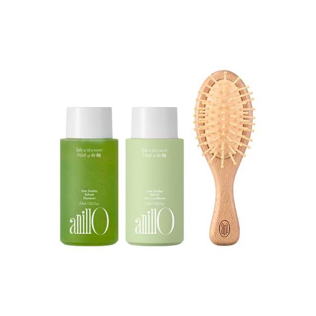 anillO - Lime Sunday Refresh Hair & Brush Mini Set 3 pcs