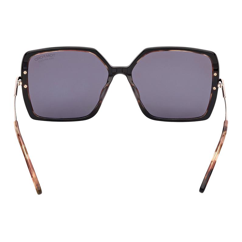 TF Spiegelbeine Colorblock Design Metall Quadratische Sonnenbrille Unisex Sonnenbrille Gold FT1039F-05D