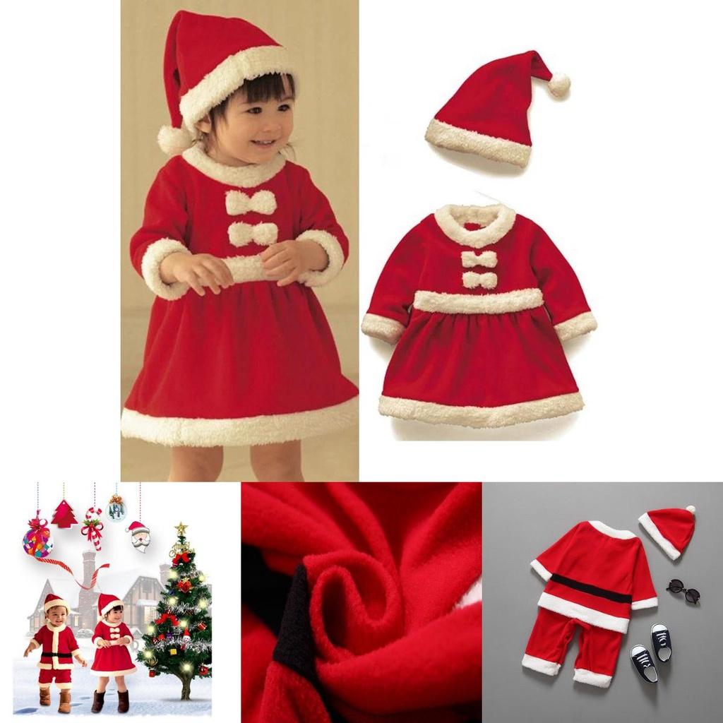 Ultra Soft Boys And Girls Santa Claus Christmas Dress Set Outfit For Kids