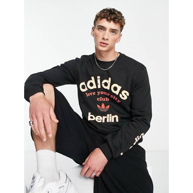

Черная толстовка с логотипом adidas Originals Berlin