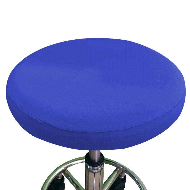 

Чехол для круглого стула, однотонный, эластичный, вращающийся, защитный, растягивающийся, поднимающийся, чехол для подставки для ног, вращающийся, чехол для сиденья, можно стирать синий