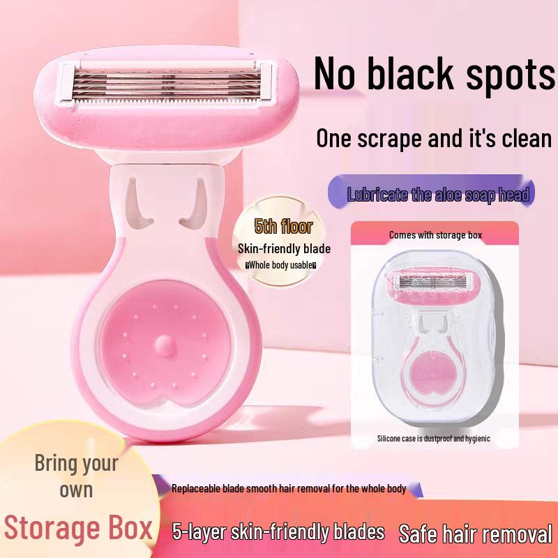 Women's Portable Large Soap Head Razor for Safe, Painless Shaving of Legs, Underarms, and Private Areas.