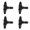 40 stücke Bewässerung Fitting Tropf Bewässerung Barbed Connector 8/12mm Rohr T für Garten Rasen