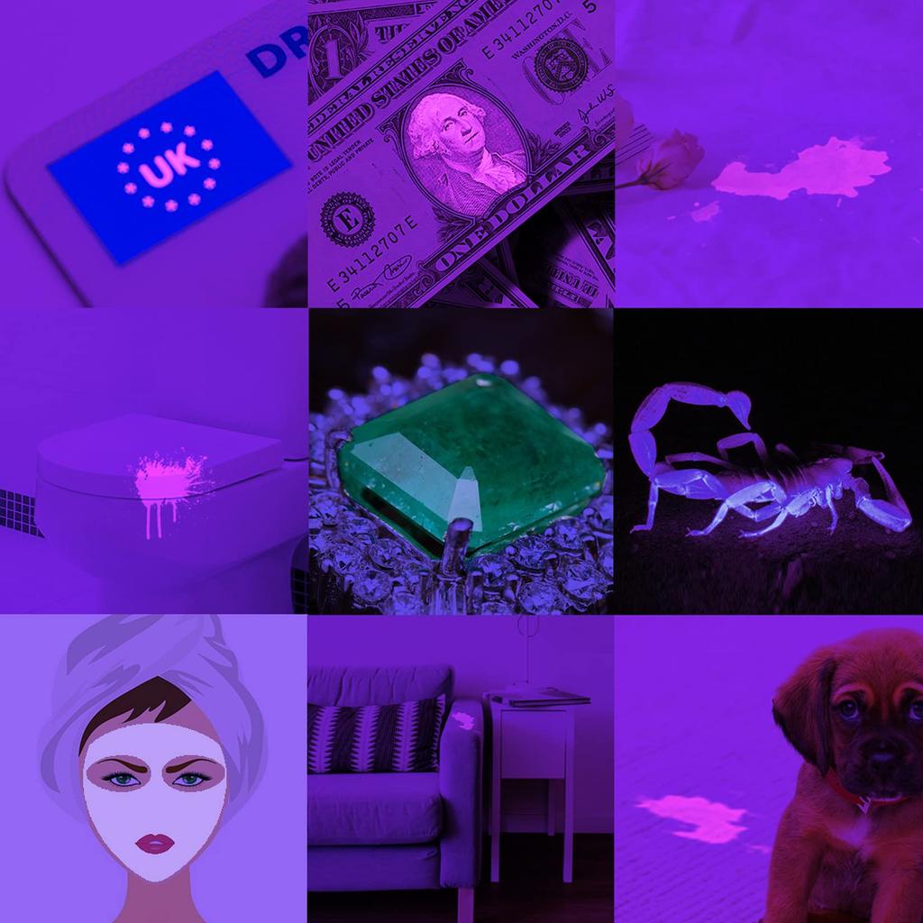 DuraBrite Handheld LED COB 365nm UV USB Kompakt und Ideal für Mineralien und Fluoreszierende Aufheller Grau Taschenlampe, Taschenlampe, Stiftlampe, Flutlicht,