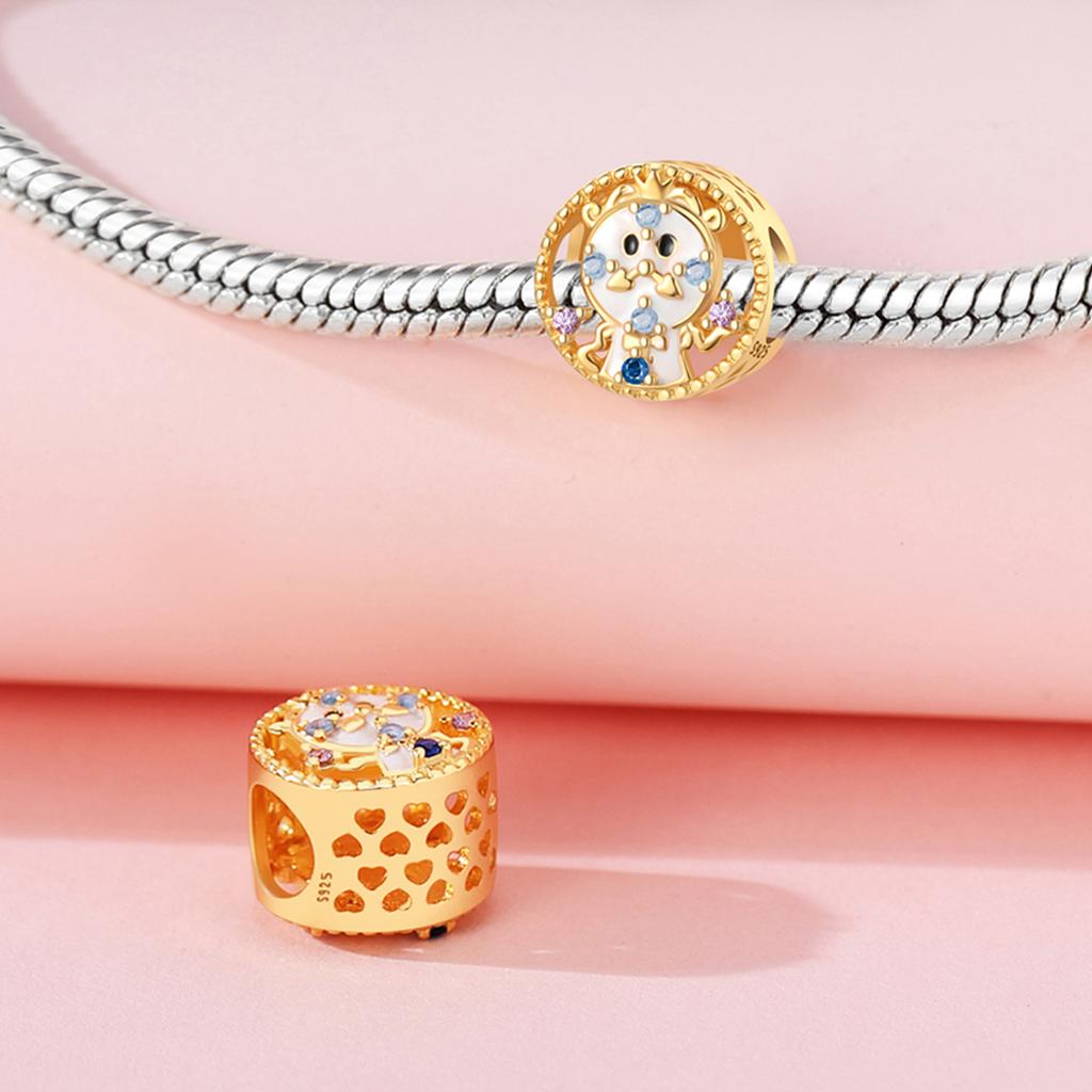 Beads Copper Charms Original Golden Clock Halloween Beads Fit Bracelet Jewelry Diy Women Fine Gift Accessory