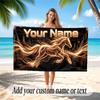 Horse Theme Quick Dry Beach Towel Custom Name Text Print Large Sand Resistant Towel Beach Vacation