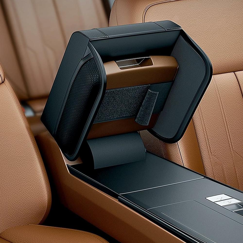 

Універсальний центральний консольний підлокітник з піни пам яті для підлокітників PU шкіри автомобіля підлокітник подушка підтримки ліктя Dark Brown