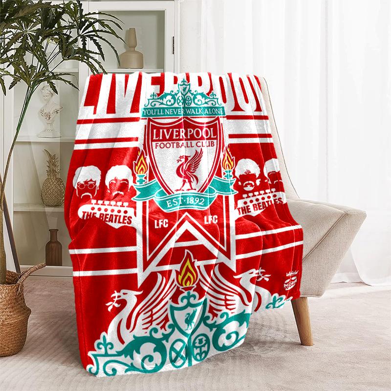 1pc Blanket - Liverpool FC Logo Print Design, Lightweight Blanket for Sofa, Bed- Soft &Warm, Gift for All Seasons