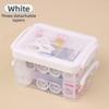 18pcs Portable Sewing Tool Kit Three-Layer Sewing Kit Box Needle Thread Box  Travel Use
