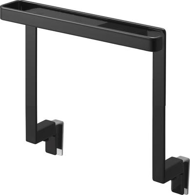 Yamazaki Jitsugyo Kitchen Under Sink Storage Door Towel Hanger H15 Black W20 X D9 ~ 10 X H19.5cmRack Towel Hanger Bar 1591