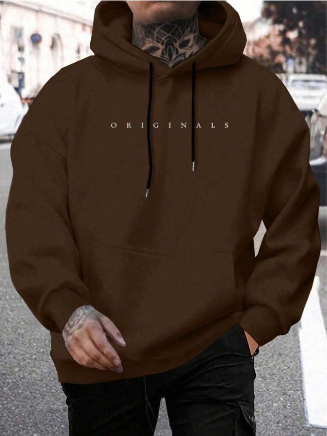 Men's High Street Casual Loose Hooded Sweatshirt - Trendy Brand, Autumn/Winter Style