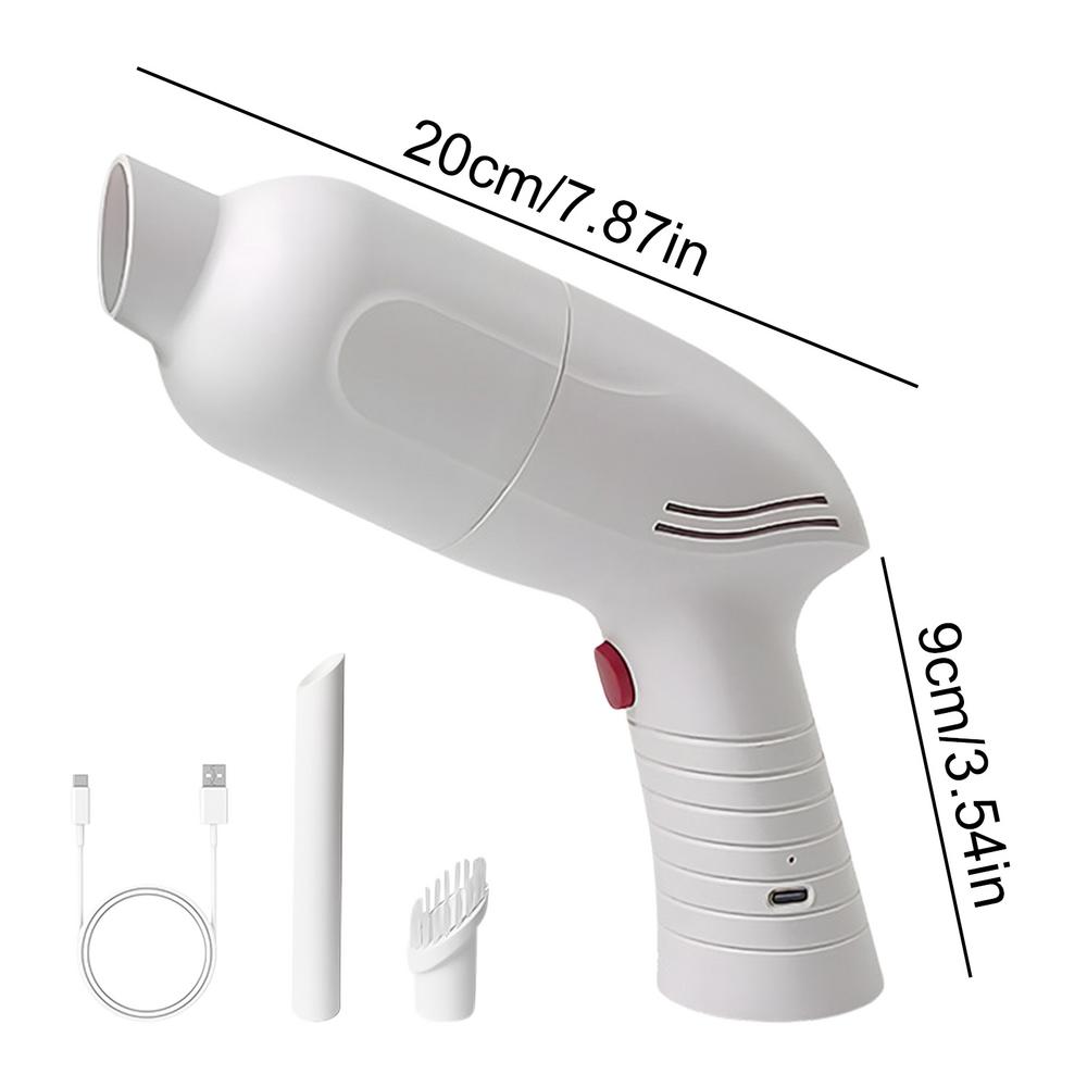 

Беспроводной автомобильный пылесос Фильтр высокой плотности 36000 об/мин Автомобильный пылесос Высокая мощность всасывания Тихий Работающий от аккумулятора Детейлинг автомобиля белый