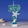 Starfish Conch Shell Glitter Number Birthday Candles Cake Toppers Birthday Wedding Birthday Digital Cakes Dessert Decor