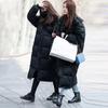 Women's Winter Long Black Coat Thickened Oversized Loose Wadded Jacket Female Casual Warm Down-filled Coat