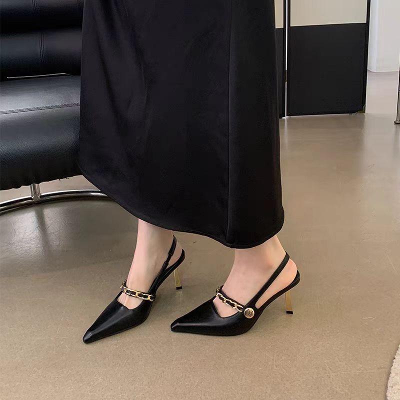 Fashion 2025 Low Heel Shoe Roman Style Navy Blue Pumps Pointed Wedge Sandals Ladies Lace-Up Latest Low-Heeled Bow Straps Orange Fine
