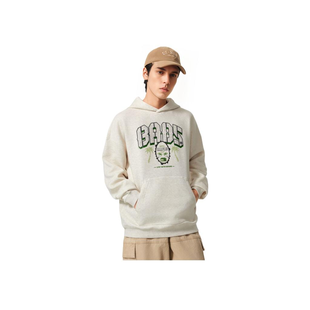 Li Ning Bad5 Loose Fit Hoodie With Letter Print Men hoodies AWDV317-2