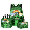 Popular Youthful Trendy Novelty Sprunki 3D Print 3pcs/Set Student Travel Bags Laptop Daypack Backpack Lunch Bag Pencil Case