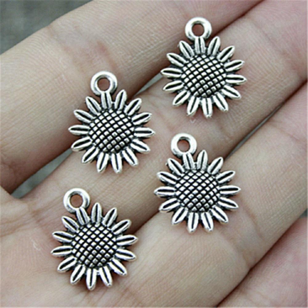 Charms Small Flower Pendants Wedding Jewelry Findings QC116