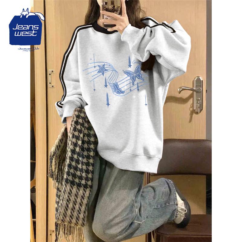 

JEANSWEST CLUB Women s Butterfly Graphic Pullover Sweatshirt XL