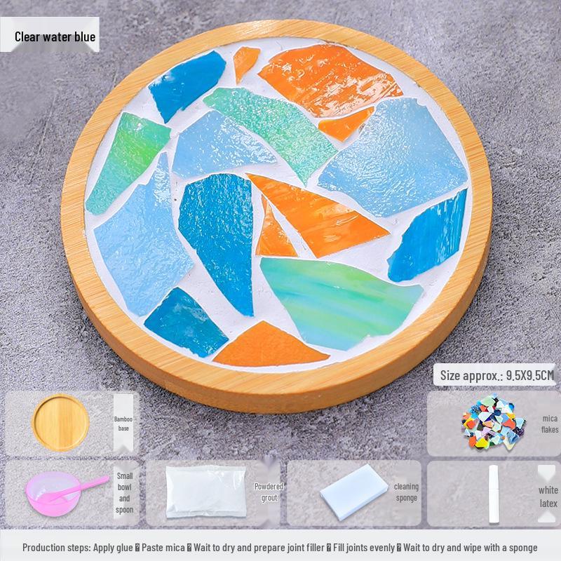 Mosaik Glimmer Bambu Underlägg & Grytunderlägg DIY-kit för Studenter & Barn
