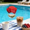 1/4Pcs Wine Glass Lid Breathable Grille Design Reusable Fabric Wine Glass Covers Set with Flower Leaf Decor Outdoor Party Glass Dust Protector