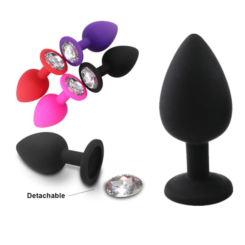 3 Size Silicone Butt Plug Anal Plug Prostate Massage Stimulator Anal Trainer for Adult Erotic Sex Toys for Women Men Gay Couples