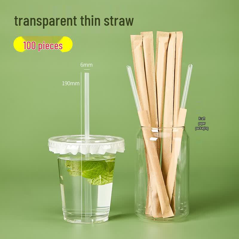 Disposable Individually Wrapped Plastic Coffee Straws