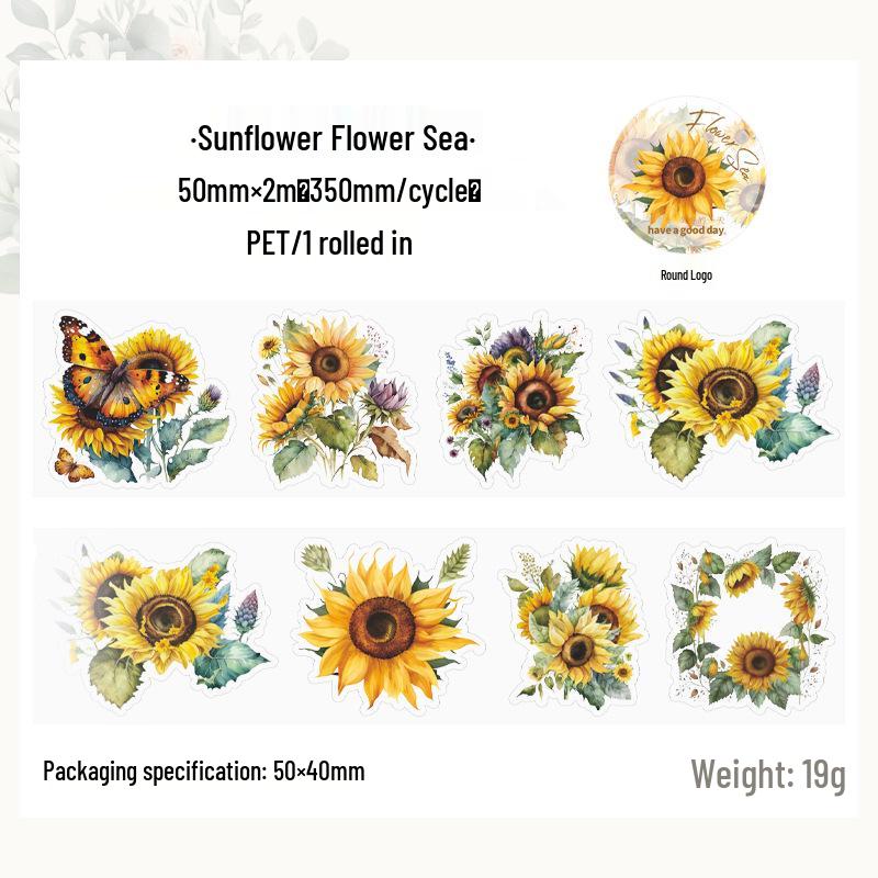 

Встречайте Море Цветов: Красивый вырубной ПЭТ васи-скотч для DIY журналов и коллажей