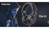 TASCAM TH-11 Closed-Back Stereo Monitor Headphones, Black, Wired, for Video Production, Music Production, Streaming, DTM, Music Listening, Instrument
