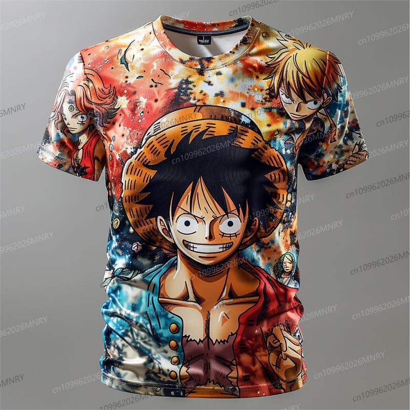 2026 Summer Men's Quick Drying 3D Dragon Ball T-shirt Short Sleeved Youth Cartoon Youth Printed Round Neck T-shirt